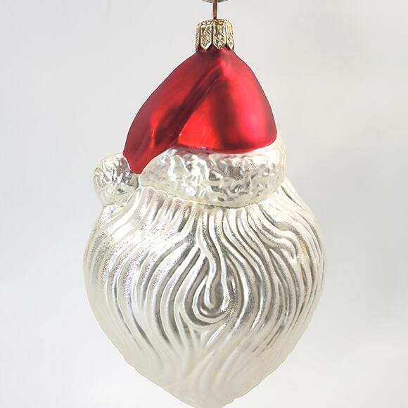 Kurt Adler Santa Heart Shape Beard Christmas Ornament - Picture 4 of 5